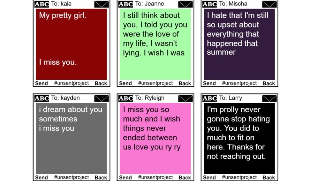 The Unsent Project Color Meaning
