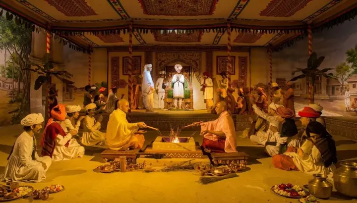 Akshardham exhibition hall inside